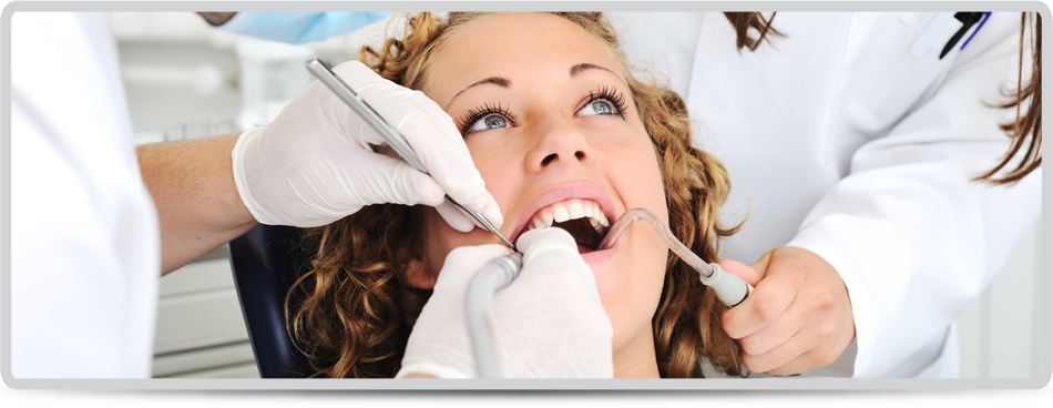 Teeth checkup at dentist surgery 